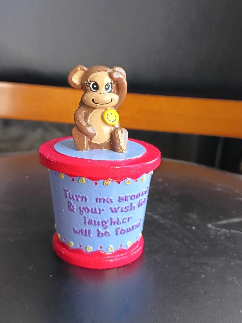 Claire’s Wish Friend Trinket Box — Monkey, VTG 2003